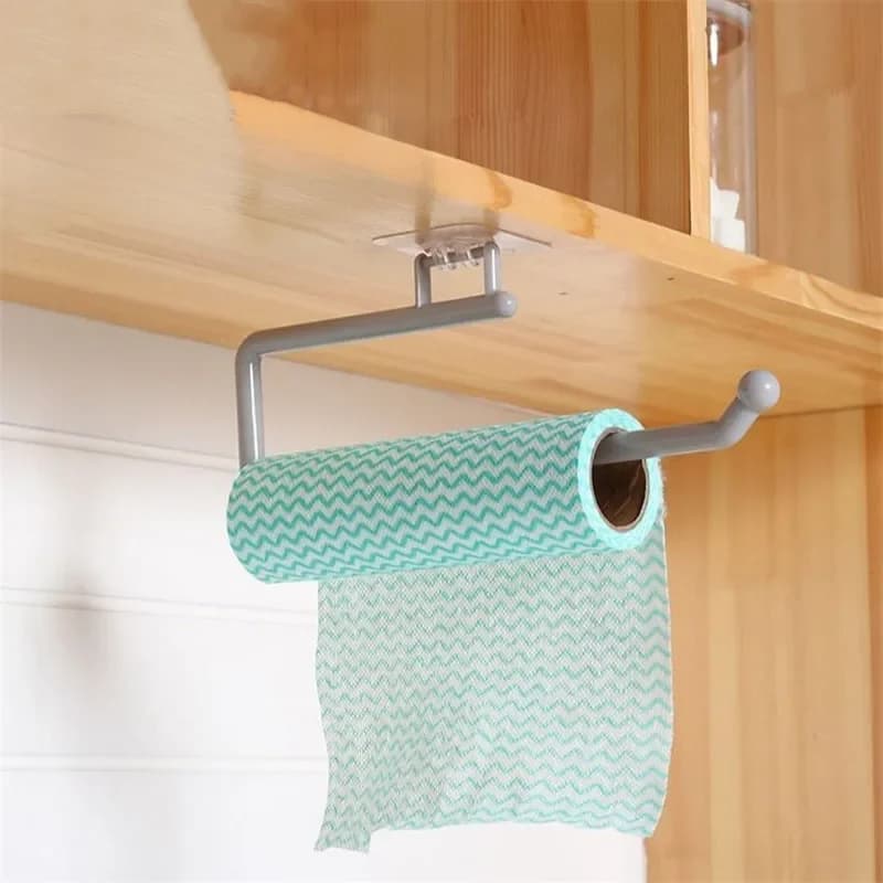 Porte-rouleau de papier toilette, porte-serviettes de cuisine, salle de bain, porte-crochet, organisateur