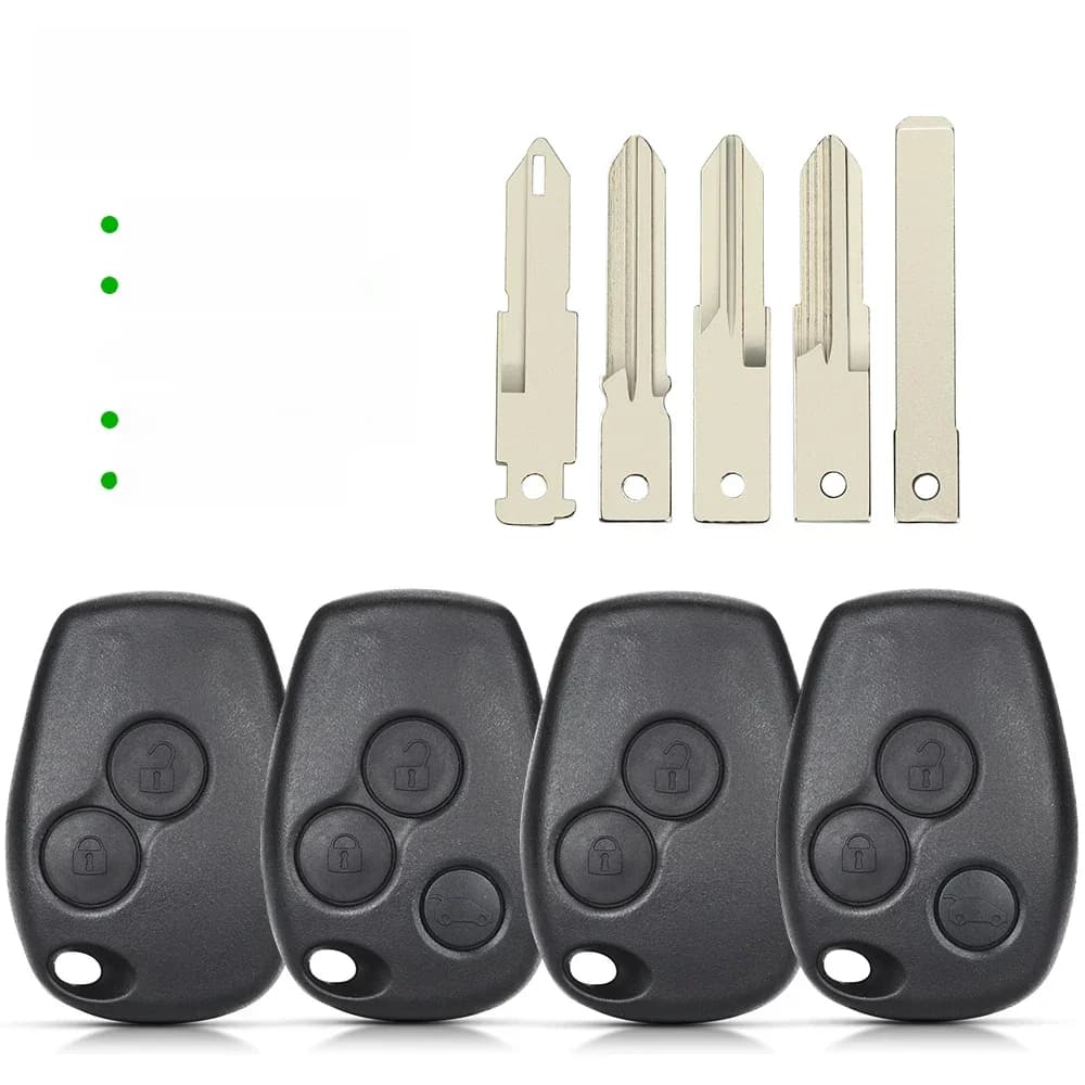 KEYYOU pour Renault étui à clés de voiture pour Renault Megane Modus Espace Laguna Duster Logan Sandero Fluence Clio Kango