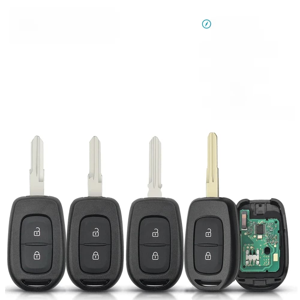 KEYYOU clé de voiture à distance pour Renault Sandero Dacia Logan Lodgy Dokker Duster Trafic Clio4 Master 2 boutons 433MHZ puce PCF7961M