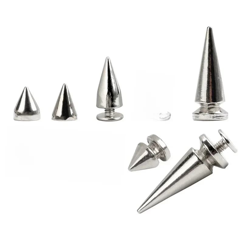 10-30 ensembles métal Punk pointu ogive vis Rivets goujons bricolage artisanat cuir ceinture tête vêtements Rivets pointes décor ongles boucles