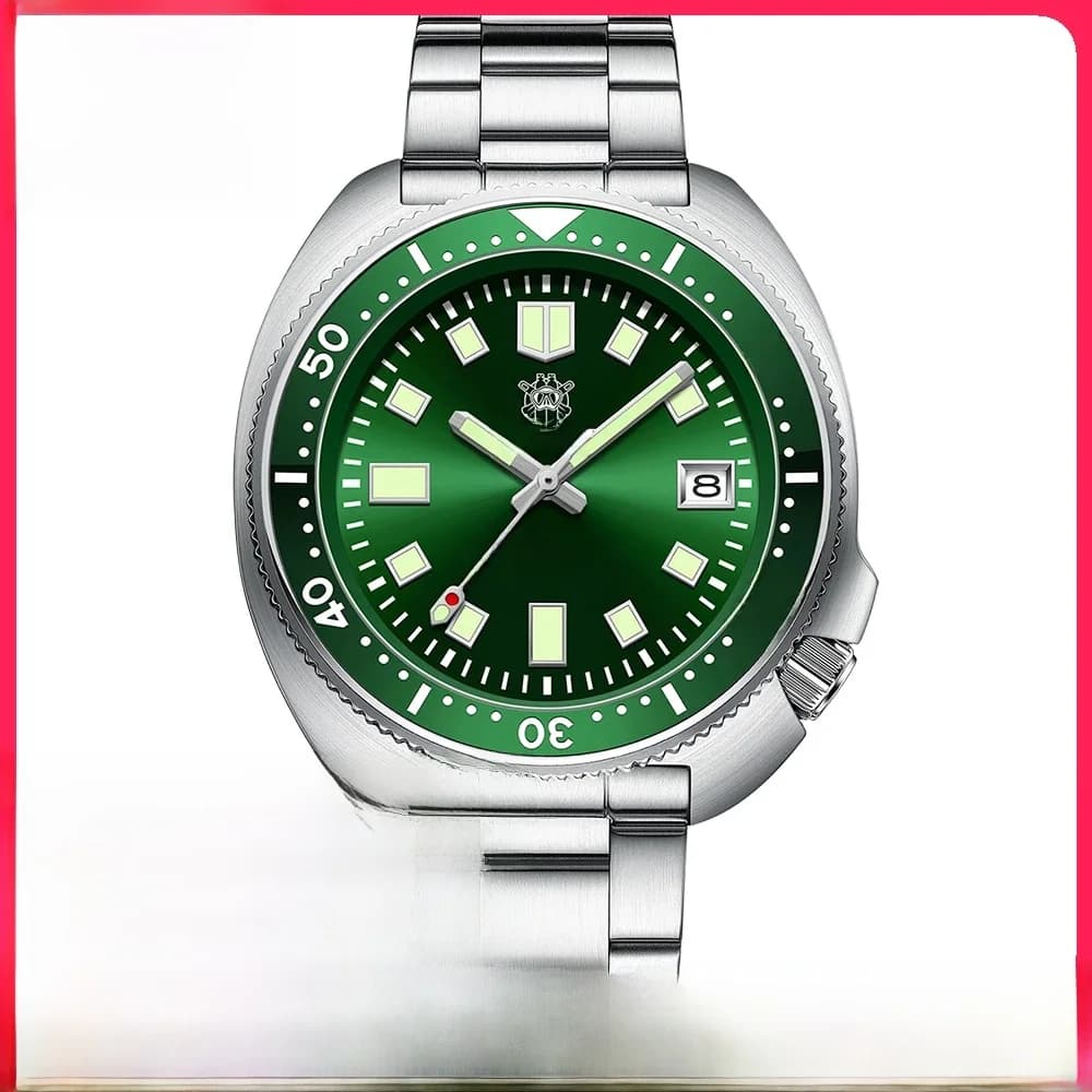Montre de plongée Steeldive Brand SD1970 Tuna, 200 m étanche, verre saphir, mouvement automatique NH35, acier inoxydable, montre pour homme