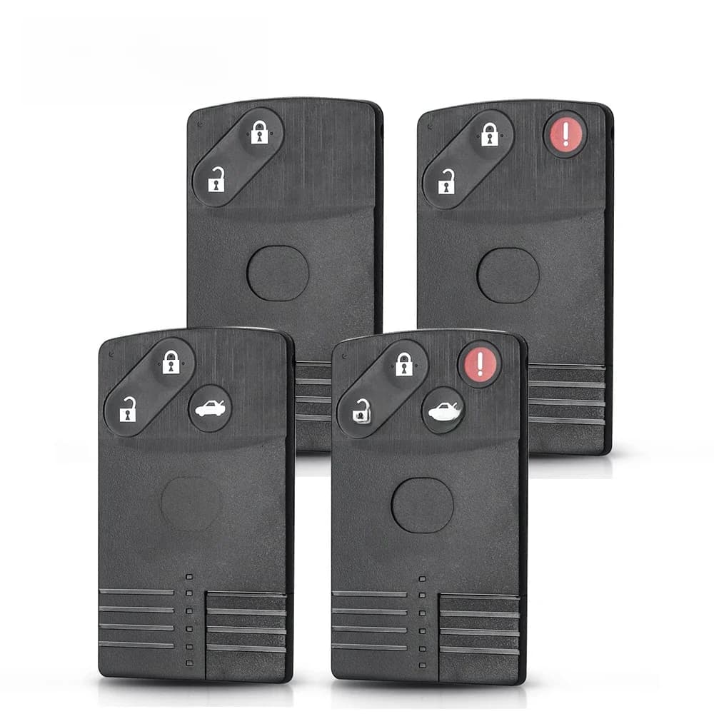 KEYYOU – clé de voiture de remplacement, pour Mazda 5 6 CX-7 CX-9 RX8 Miata MX5, télécommande intelligente, 2/3/4 boutons non coupés MAZ24