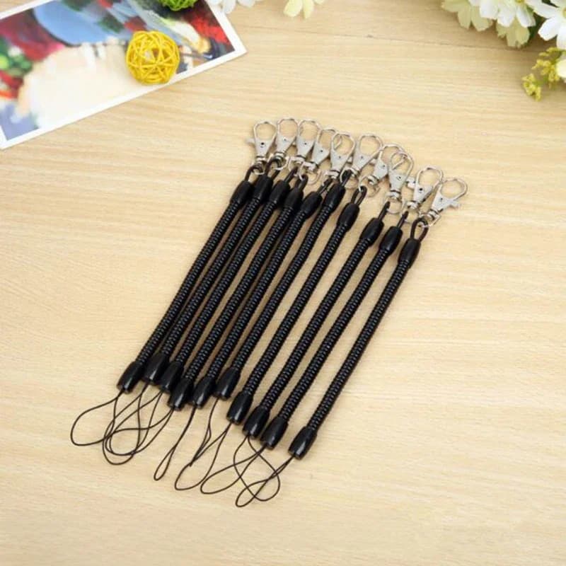 Lanière de ressort élastique anti-perte, porte-clés en spirale, porte-clés élastique, 1PC