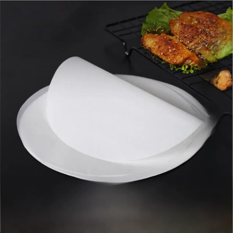 Papier rond Double face en Silicone, 100 pièces, papiers antiadhésifs pour four à Barbecue, revêtement de poêle à gâteaux résistant à l'huile