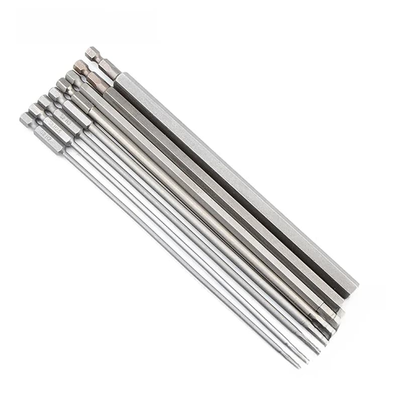Tournevis électrique S2 de 200mm de Long, jeu d'embouts hexagonaux, tête hexagonale dure, tige hexagonale de 1/4 pouces, tournevis magnétique, outils à main de 2mm à 10mm