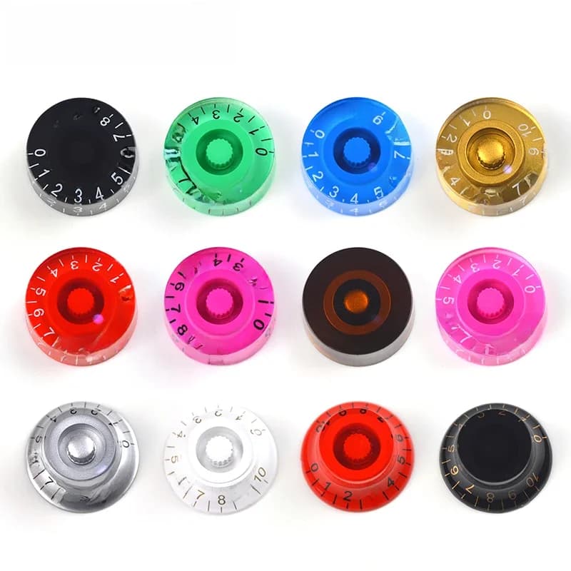 Bouton de contrôle de vitesse de guitare électrique LP multicolore, 2 pièces, bouton de tonalité de Volume, chapeau haut-de-forme droit, accessoires de guitare en plastique
