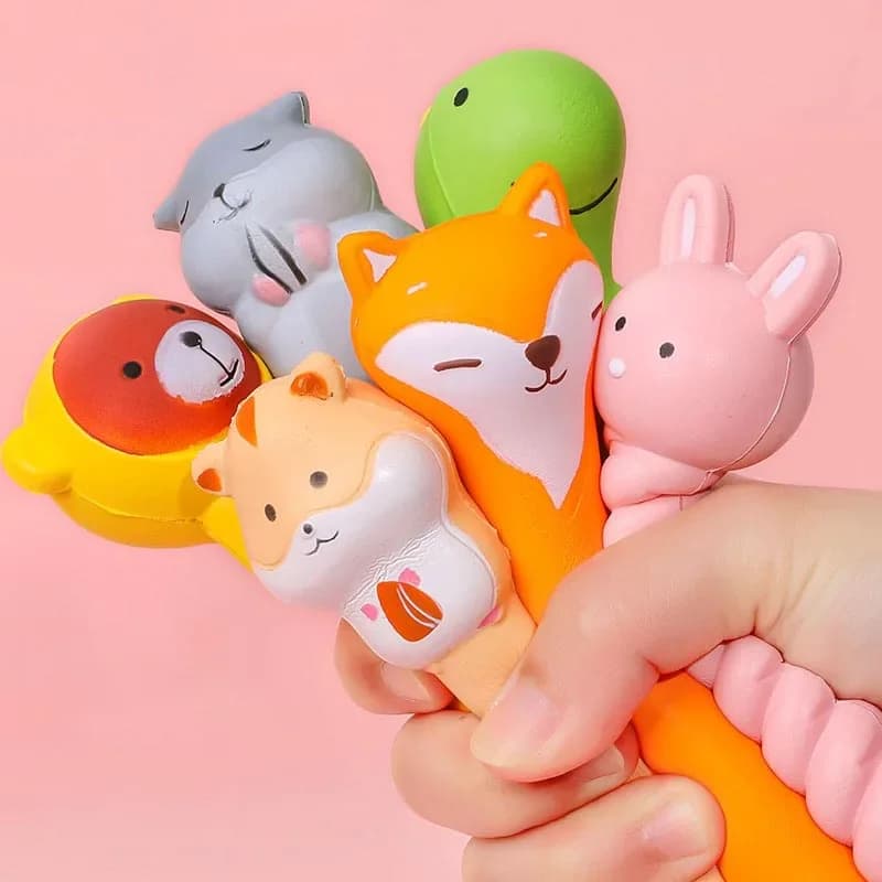 Stylo gel doux mignon Kawaii, stylo de décompression, papeterie, fournitures scolaires de bureau, joli dessin animé, éponge, rebond lent, 1PC