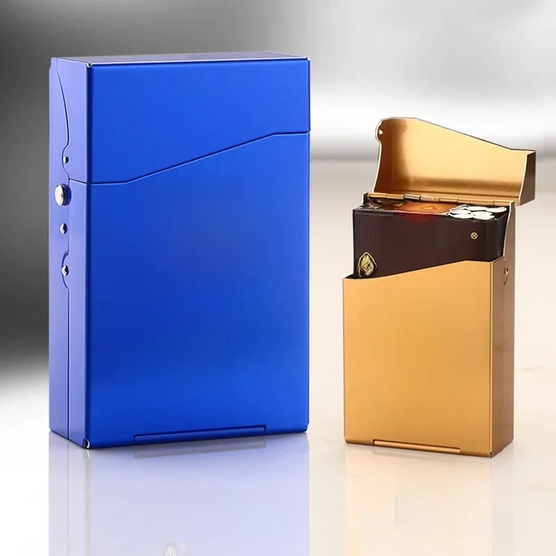 Étui à Cigarettes en aluminium pour fumer, étui à tabac, porte-cigare, boîte de poche, conteneur de rangement, boîte-cadeau pour hommes/femmes