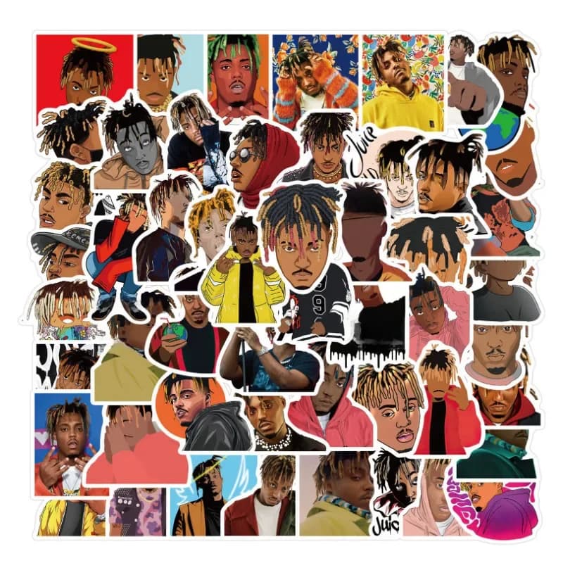 10/30/52 pièces chanteur jus Wrld Graffiti autocollants étanche pour Skateboard bagages téléphone ordinateur portable mignon enfant fou Fans voyage Suitca