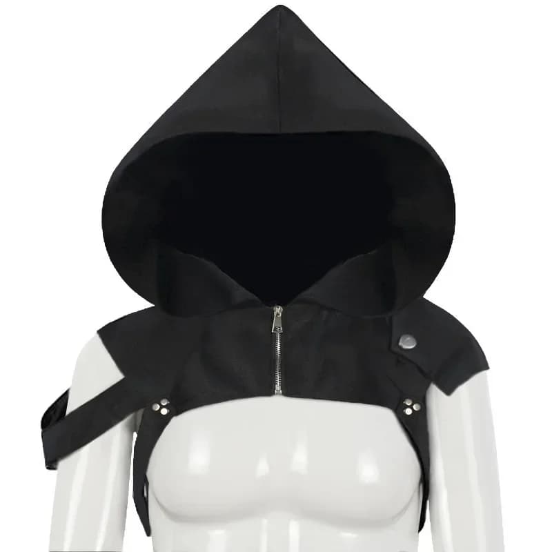 Écharpe de Capot d'Halloween Steampunk, Cache-Cou, Accessoire de Cosplay, Équipement de Casque pour Adulte, Homme et Femme, Noir