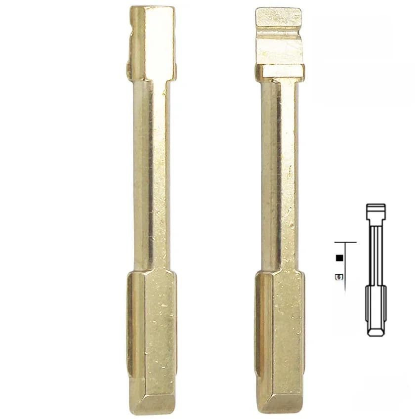 Lame de clé en métal non coupée, clé vierge pour Ford Mondeo, clé KD Keydiy, télécommandes Xhorse VVDI, clé universelle No.90, 90 # FO21, 10 pièces