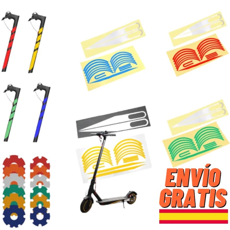 ✅Kit Stickers Réfléchissants Trottinette Electrique Xiaomi M365 / Pro 2 / 1S / Essential / Mi Scooter 3 - Accessoires, Pièces Détachées