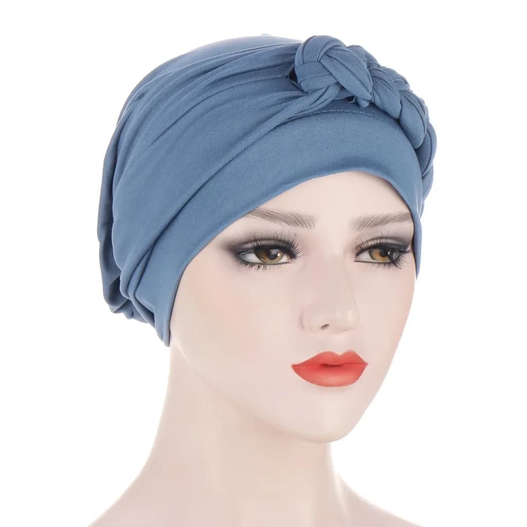 Femmes dame musulman tresse tête Turban enveloppement couverture Cancer chimio islamique arabe casquette chapeau perte de cheveux Bonnet bonnets