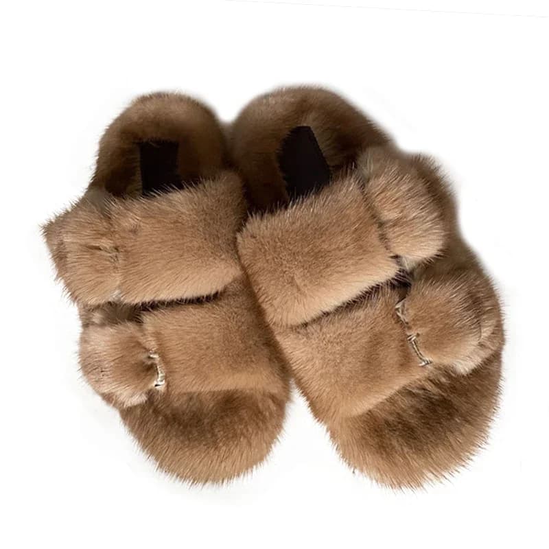 Pantoufles en fourrure de vison véritable pour femmes, 2024 fourrure de vison véritable, toboggans en fourrure pour dames, talon plat, mode de luxe, station européenne, 100%