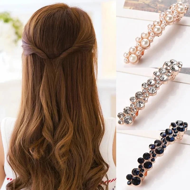 Pinces à cheveux de printemps en perles de cristal coréen, épingles pour femmes et filles, Barrettes élégantes, épingles à cheveux, couvre-chef, accessoires pour cheveux
