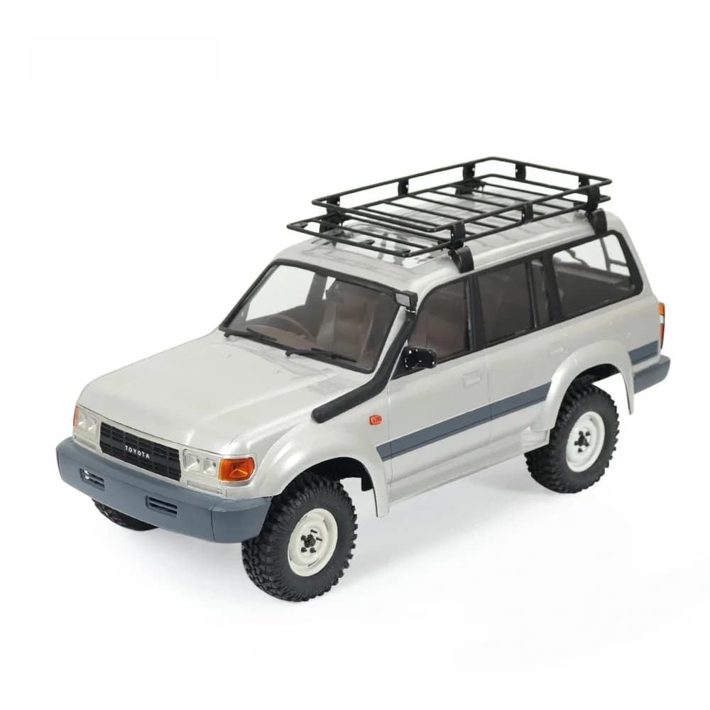 Support de toit rigide LC80, échelle 1/10, échelle arrière intérieure, support de roue de secours, tuba, lampe LED pour chenille RC TRX4 SCX10
