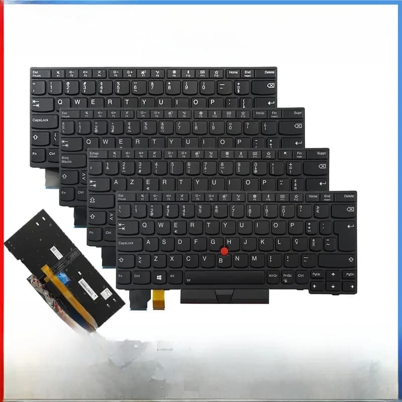 Clavier arabe, néerlandais, hébreu, nordique, latin, espagnol, italien pour Lenovo ThinkPad X280 A285 X390 X395 L13 Gen1/YOGA GEN1 S2 5ème génération