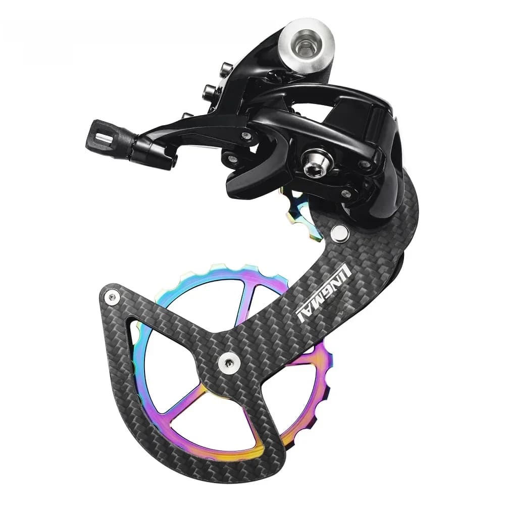 SENSAH dérailleur arrière 11/12 vitesses Cage longue (Max. 34 dents) dérailleur de vélo de route Cage en carbone pour SRAM dérailleur Groupset