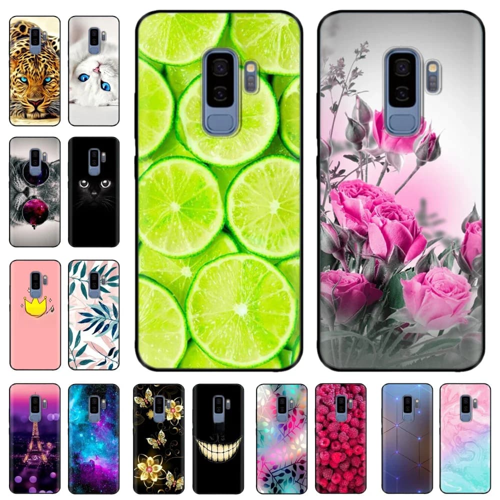 Pour Samsung Galaxy S9 étui téléphone portable TPU Silicone housse de protection pour Samsung S9 Plus S9 + S 9 couverture arrière pare-chocs indiqué