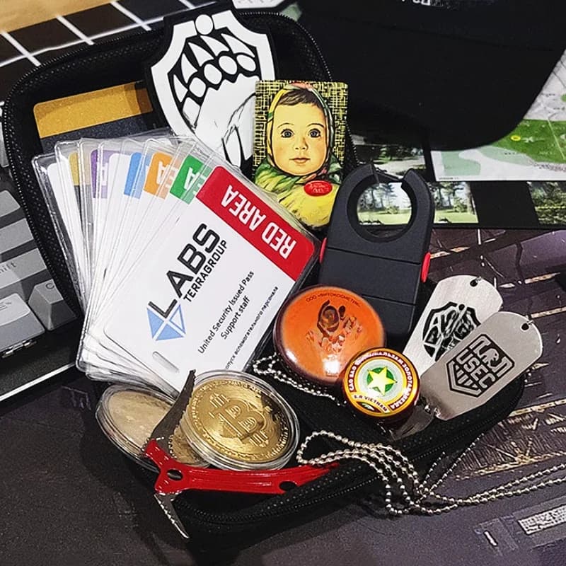 Escape from Tarkov édition collector Vaseline LEDX ensemble rouge vert violet carte Double face Bitcoin jeu pièce USEC ours Patch