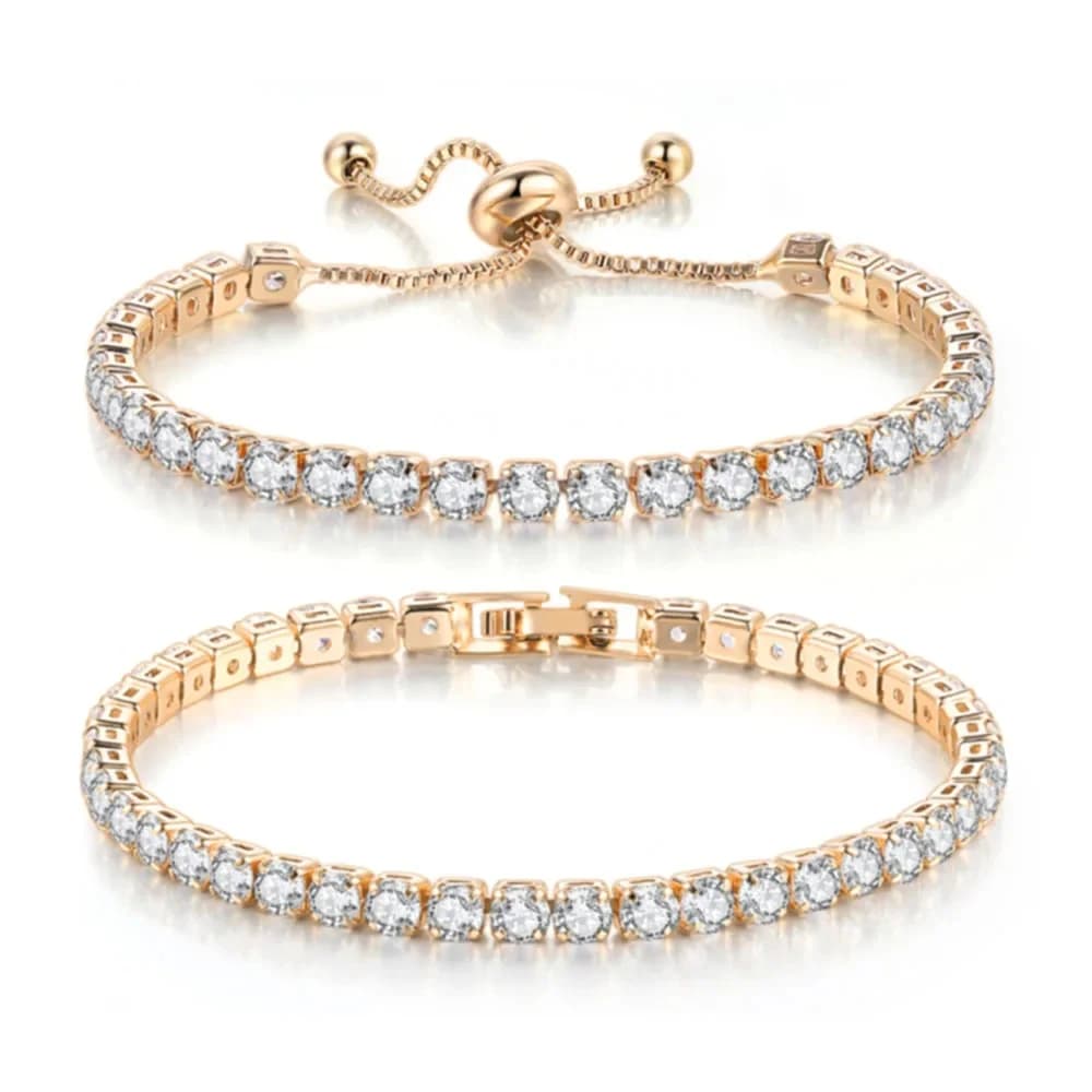 Bracelet de Tennis en Zircon pour hommes et femmes, incroyable, brillant, chaîne glacée, cristal, mariage, vente en gros, bijoux