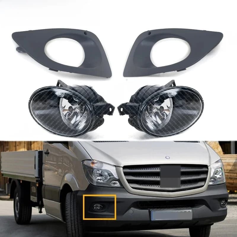 1 ensemble de nouveaux phares antibrouillard avant avec couvercle pour Mercedes Benz Sprinter W906 9068203861 9068203961 style de voiture