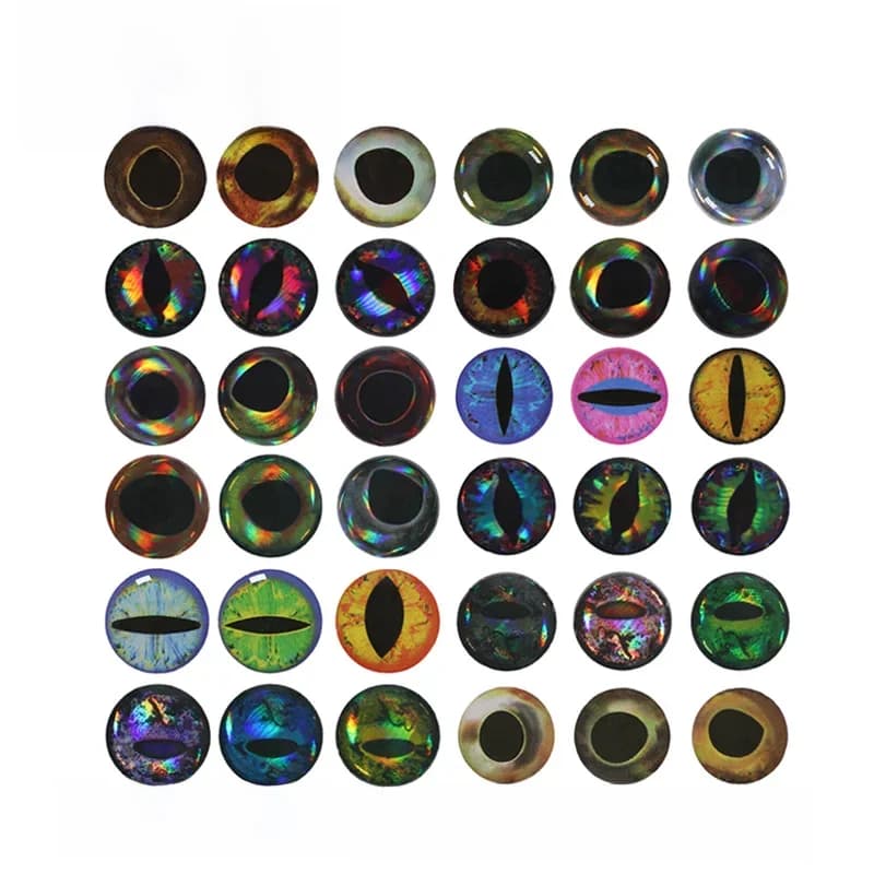 Bimoo 183/69 pièces nouveaux yeux de poisson époxy holographiques 3D 4D pour mouche attachant banderoles leurres de pêche bois plastique leurre faisant 3mm-10mm