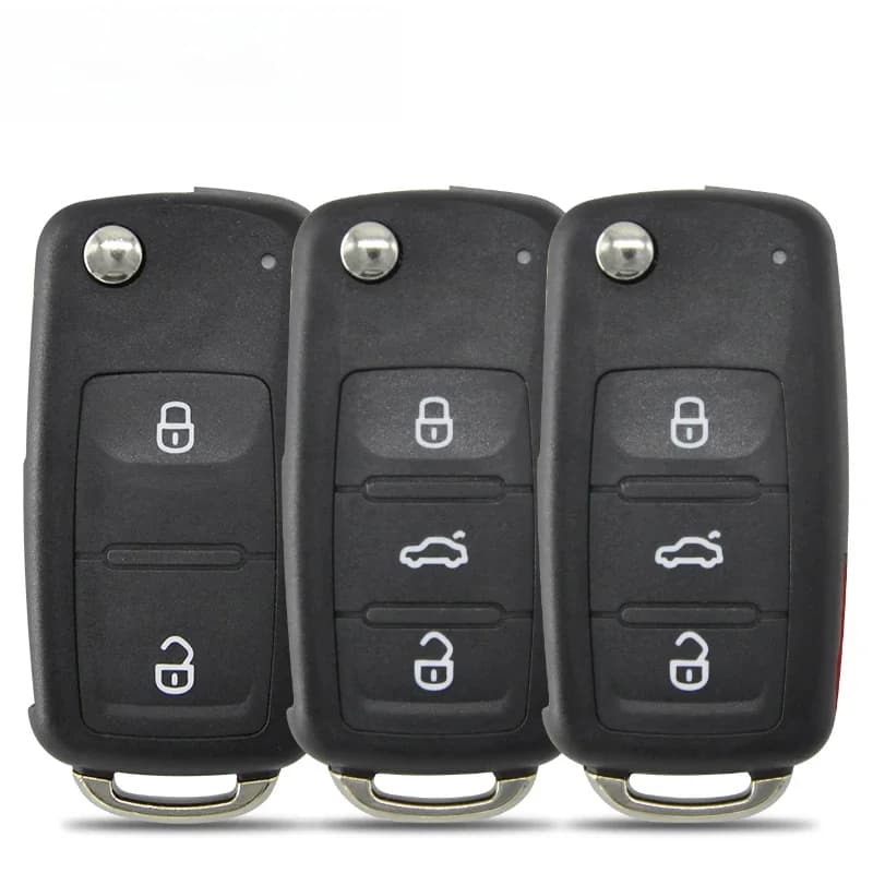 Datong World Filp coque de clé à distance de voiture pour VW Volkswagen coccinelle Caddy Golf Jetta Polo Tiguan Touran boîtier de clé de remplacement