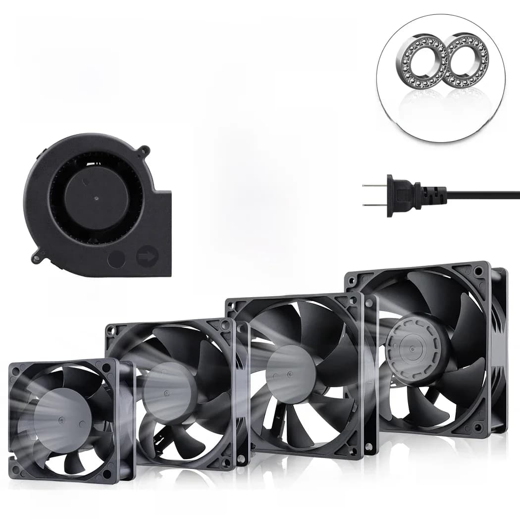 Gdstime – ventilateur Axial à double boule AC 110V 120V 220V 230V 240V, 60mm 80mm 90mm 120mm EC, boîtier d'ordinateur sans balais, refroidisseur, 1 pièce