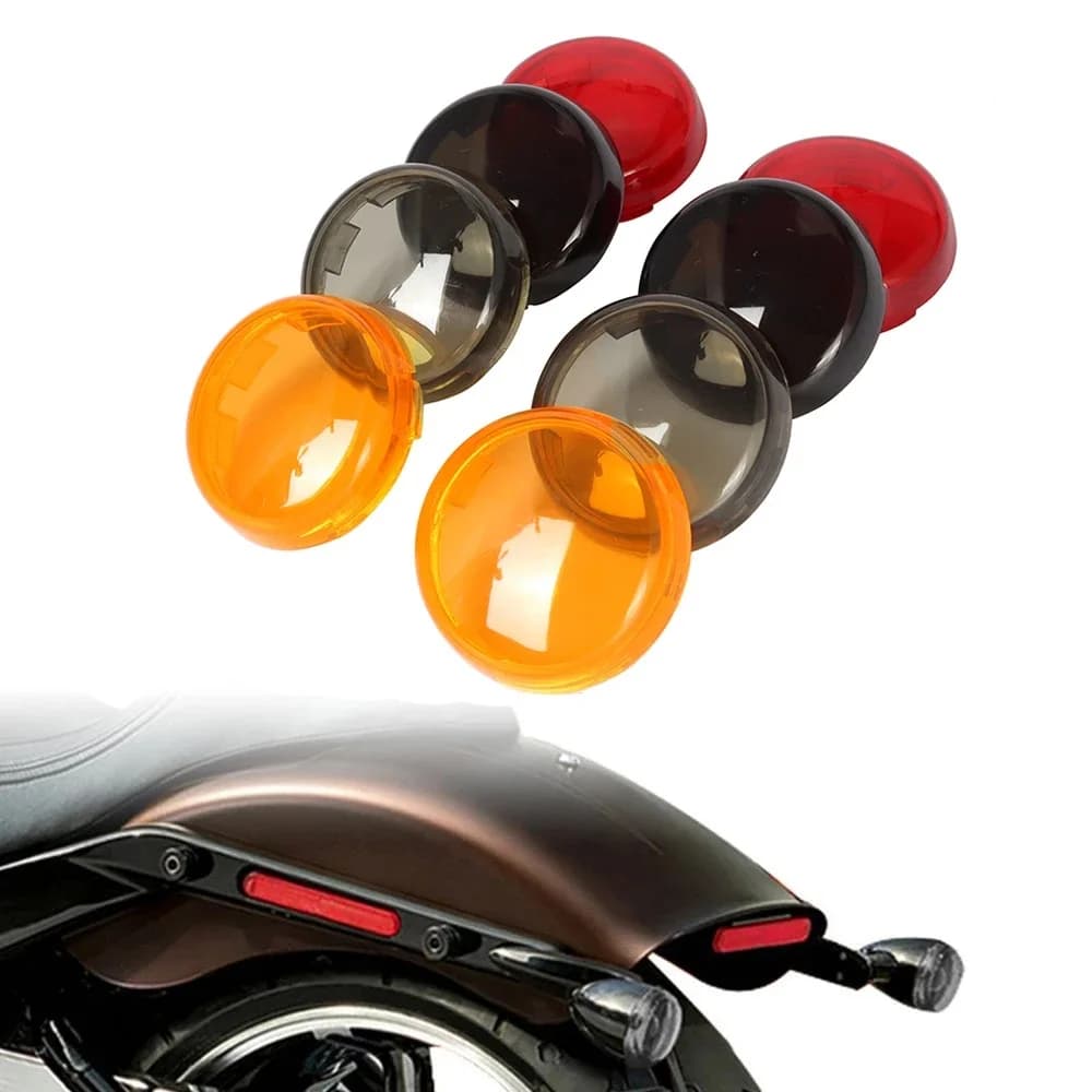 Couvercle d'objectif de clignotant, 2 pièces, pour Harley Touring Road King Sportster XL 883 1200 Iron 883 Softail Heritage Dyna