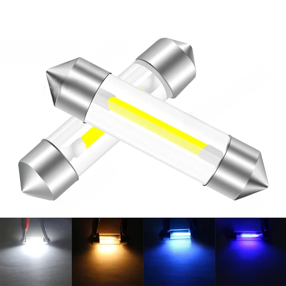 Ellin-Ampoule LED blanche chaude pour voiture, lampe de lecture intérieure, SVklift, C5W, C10W, 31mm, 28mm, 31mm, 36mm, 39mm, 41mm, 6V, 12V, 24V, 10 pièces