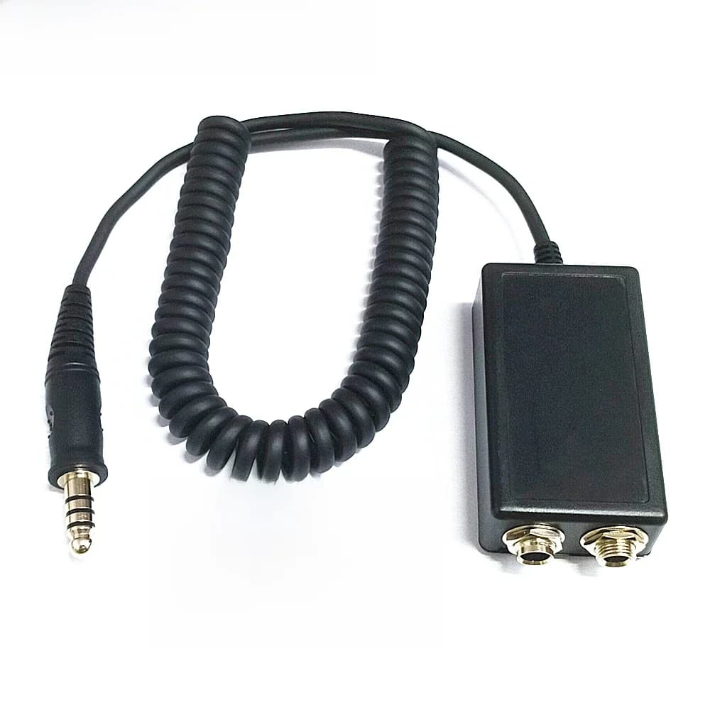 Adaptateur de casque d'aviation GA vers hélicoptère, double prise femelle UAnthto GA, ensembles de sauna d'aviation générale, PA76