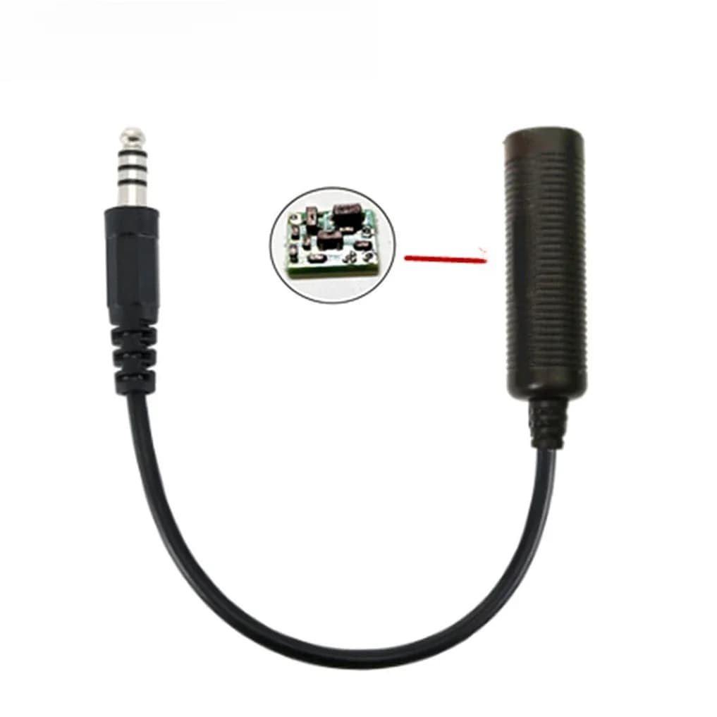Adaptateur PTT amplifié à faible impédance pour microphone dynamique casque Peltor Comtac III et MSA Sordin