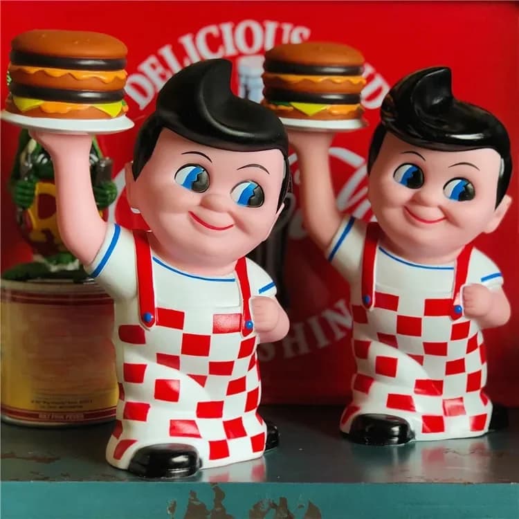 Bob's Big Boy Toys B-BOY Hamburger Tirelire Boîte à Monnaie Jouets Vogue America Figurine d'Action en Résine de Dessin Animé Classique dans une Nouvelle Boîte Cadeau