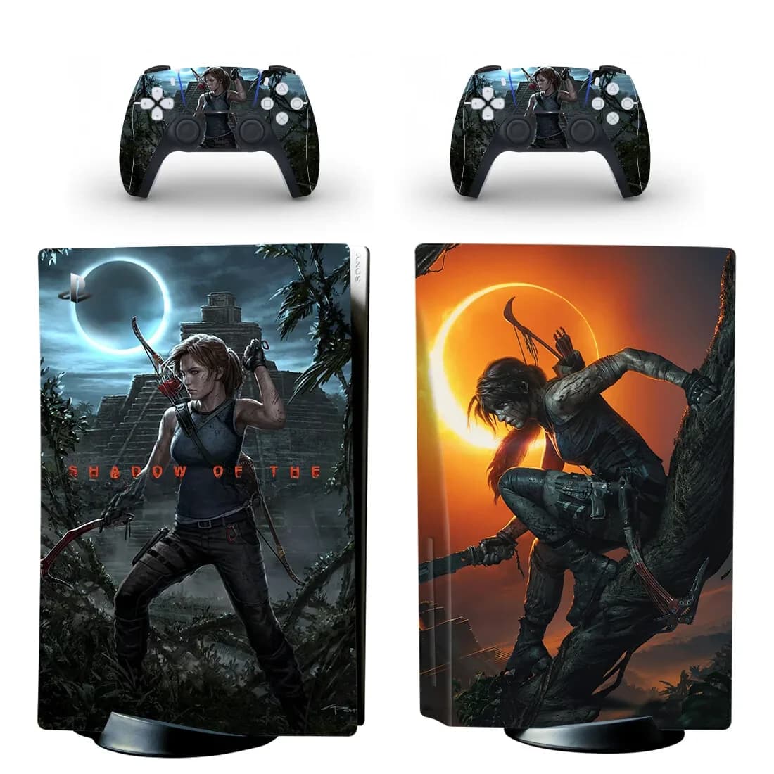 Tomb Raider PS5 disque Standard peau autocollant couverture pour Console PS5 et 2 contrôleurs PS5 disque peau vinyle