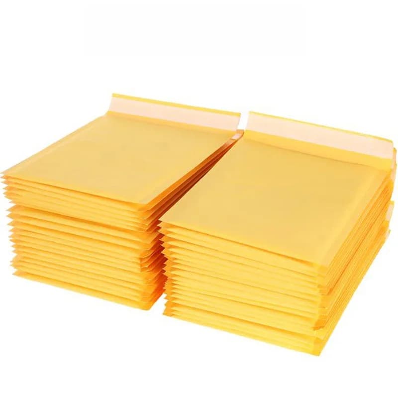 Sacs d'enveloppes à bulles en papier Kraft, 100 pièces/lot, spécifications différentes, enveloppes d'expédition rembourrées avec sac d'expédition à bulles