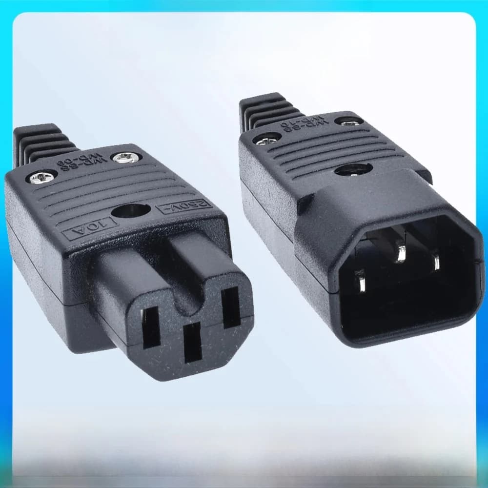 Connecteur d'alimentation IEC C15 C14 10A, adaptateur de prise électrique à 3 broches, câblage femelle mâle, accessoires de travail IC industriels