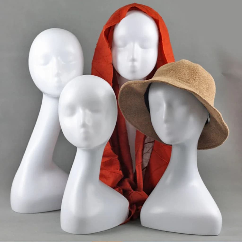 DUNIHair-Mannequin Abstrait Blanc pour Femme, Modèle de Tête, Chapeaux, Lunettes, Collier, Écharpe de Sauna, Présentoir, Fournitures de Magasin