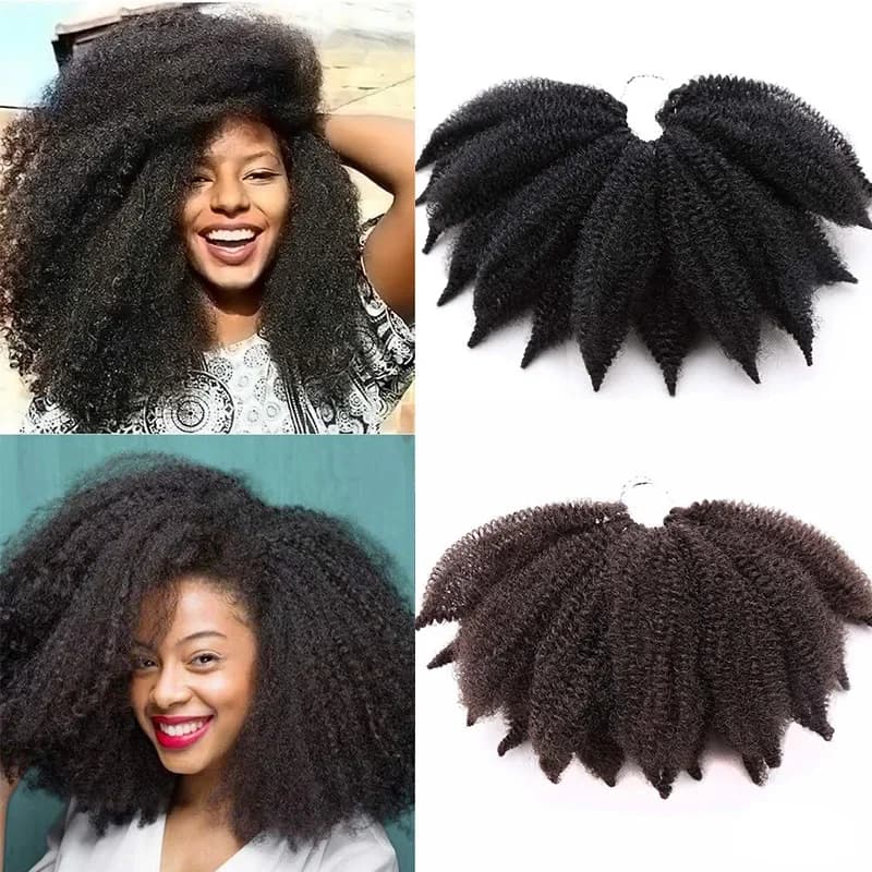 Marley tresses cheveux synthétiques 8 pouces doux Afro crépus torsion Crochet tresse Extensions de cheveux Curl serrures Crochet tressage cheveux