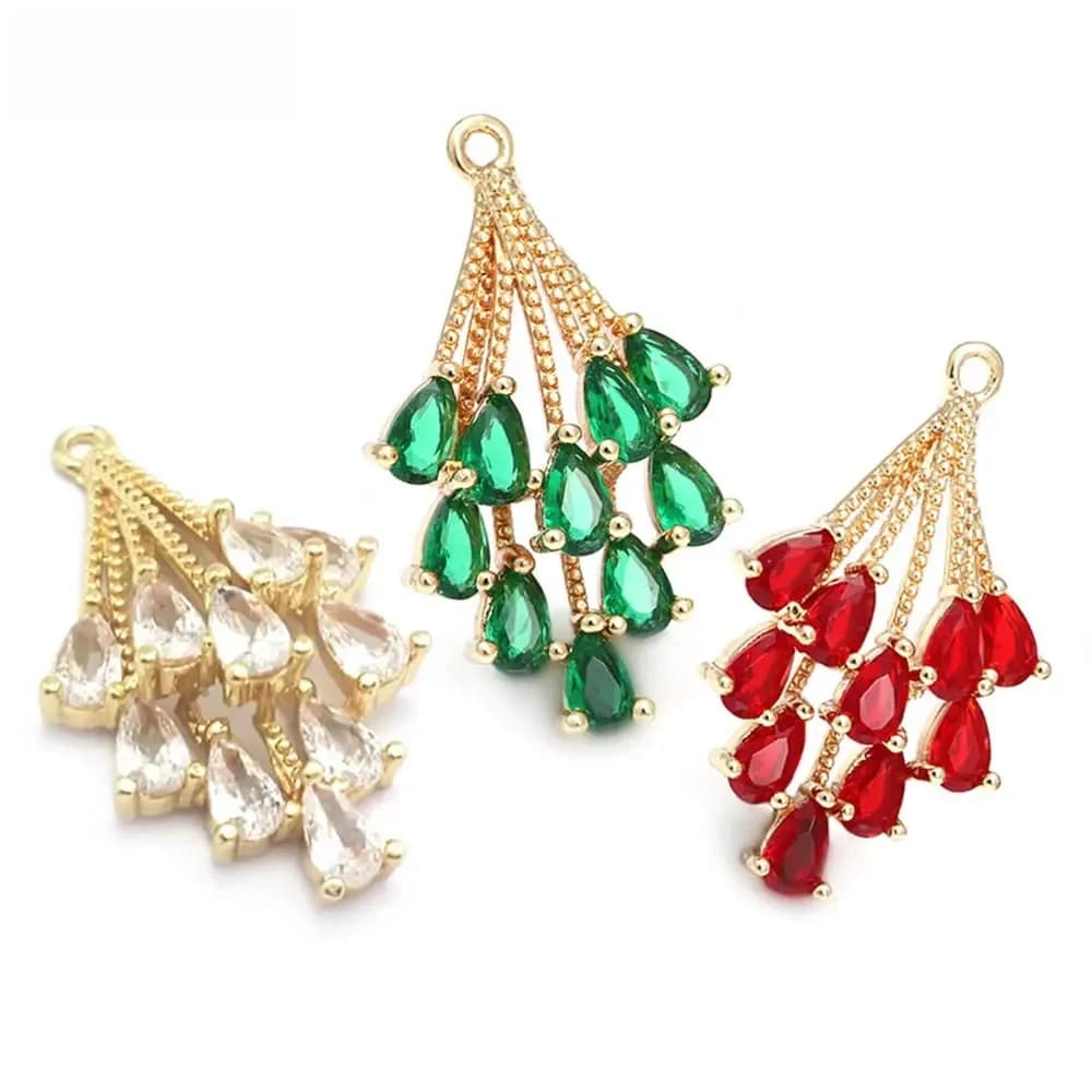 6 pièces, breloques et pendentifs en forme de plume, en laiton et zircon, couleur or 18 carats, accessoires de bijoux de haute qualité pour bricolage, boutique officielle Rosediy.