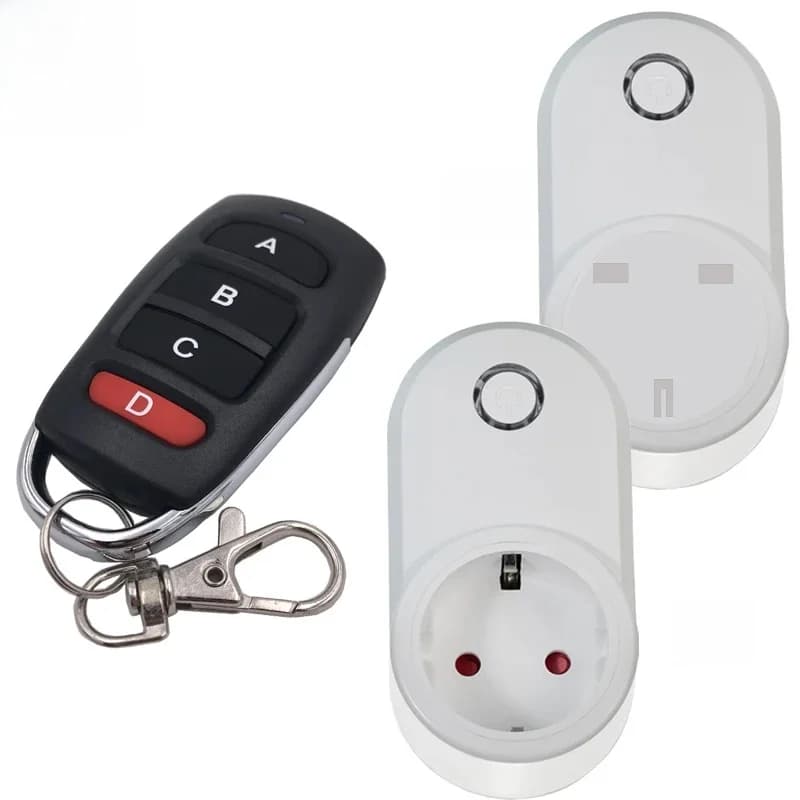 Prise de télécommande sans fil AC 220V 15A 433MHz, prise électrique murale universelle Programmable EU UK pour maison intelligente LED