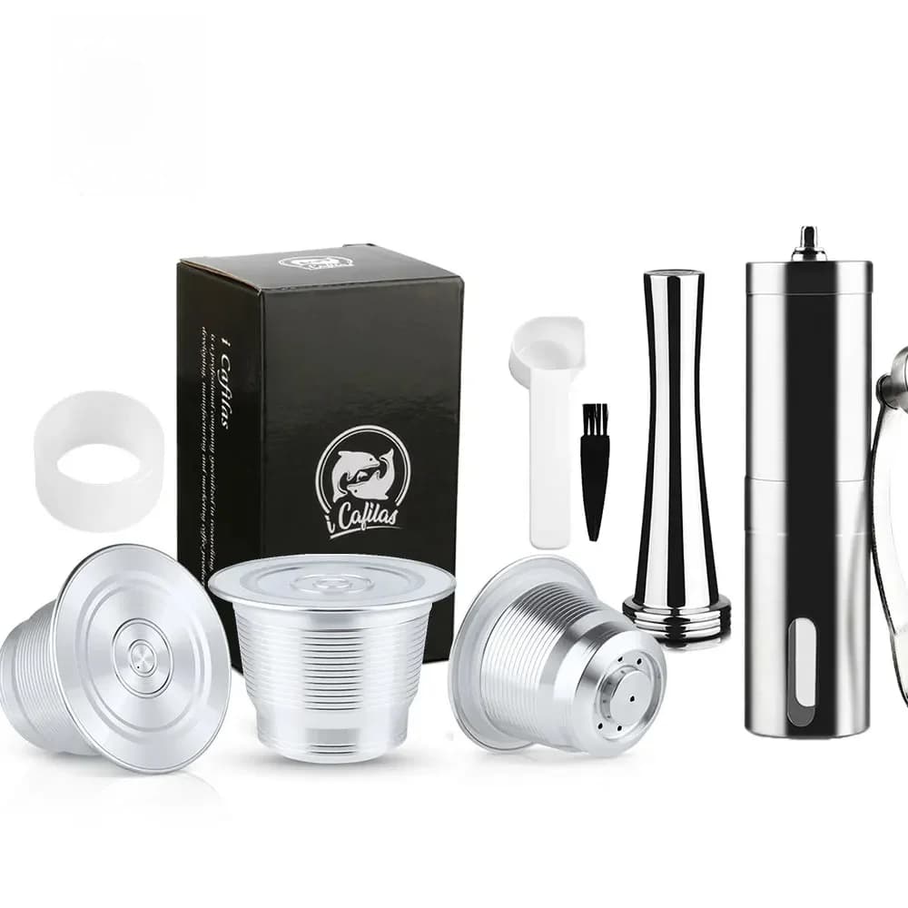 Nouvel Icafilar pour capsules de café Nespresso, filtres à café réutilisables en acier pour machine à café Mini C30 D30 & Pixie