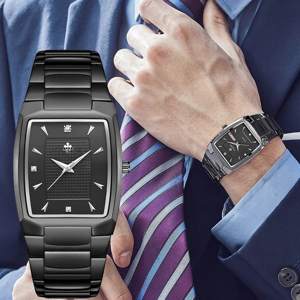 Montre-bracelet pour hommes 2025 WWOOR marque de luxe montre à Quartz étanche affaires mâle Date horloge décontracté mode noir Relogio Masculino