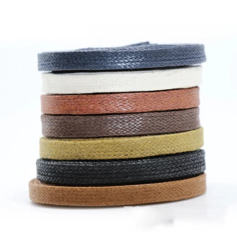 Lacets plats cirés en cuir lacets de chaussures décontractés imperméables bottes unisexe longueur de lacet 60 80 100 120 140 160 180CM lacet de chaussure