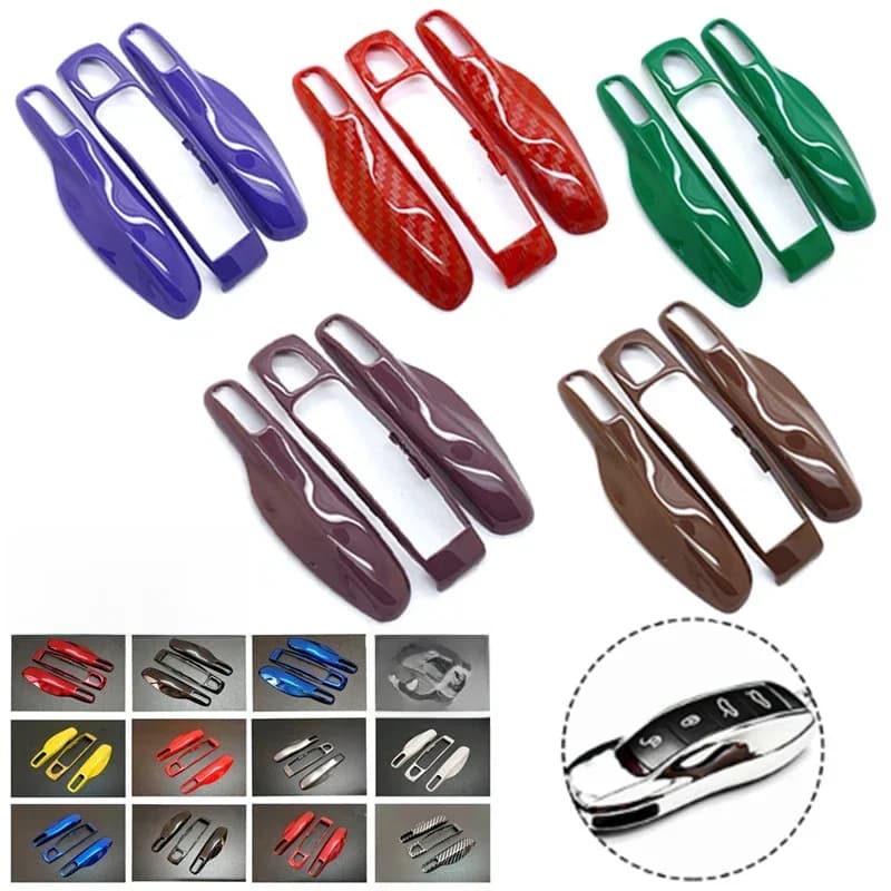 Étui pour clé télécommande intelligente de voiture, ensemble de housses pour Porsche Panamera Spyder Carrera Macan Boxster Cayman Cayenne 911 970 981 991