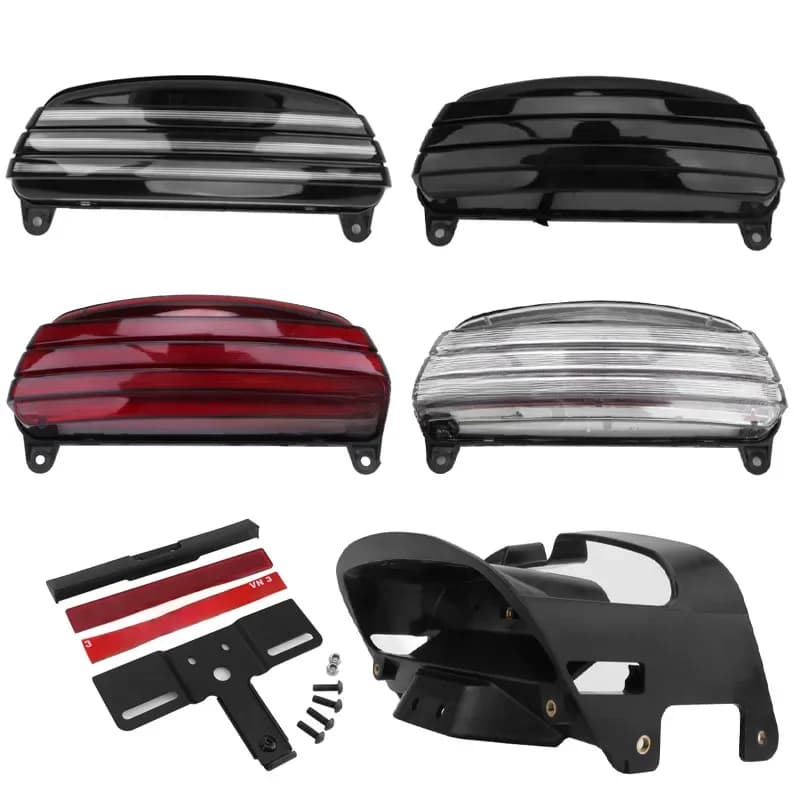 Feu arrière LED pour garde-boue arrière à trois barres de moto, accessoires de moto pour Harley Dyna Fat Bob FXDF 2008-up