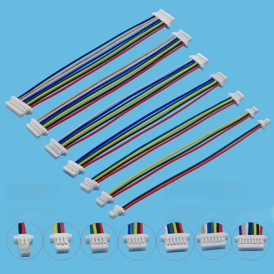 Connecteur de câble femelle à femelle JST SH1.0 1.0mm, 5/10 pièces, Double tête JST 1.0 2/3/4/5/6/7/8 broches, 28awg 10CM