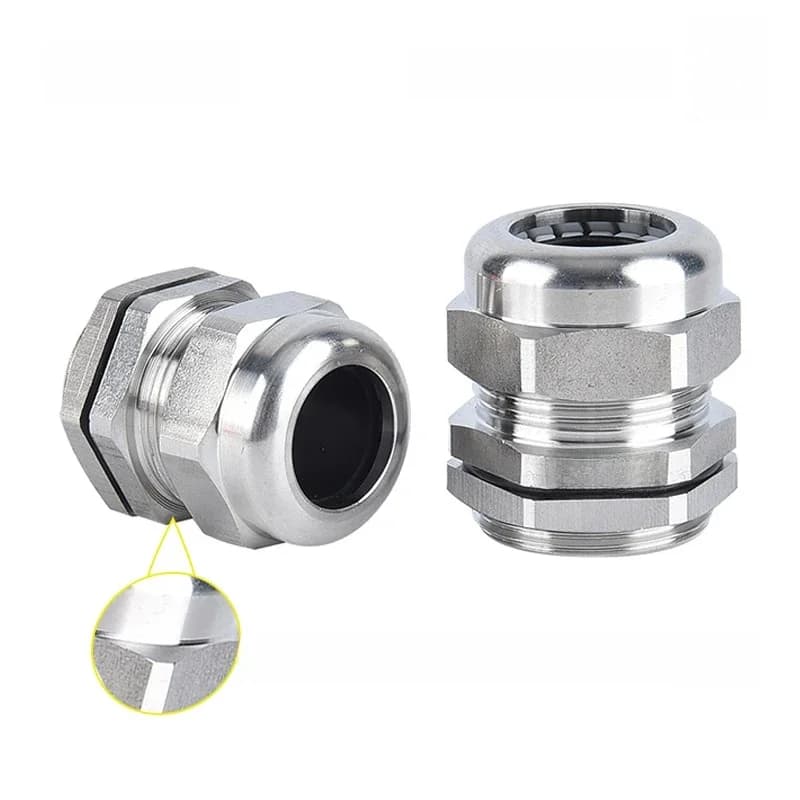 Presse-étoupe étanche en acier inoxydable 304, 1 pièce, Joint de câble IP68 PG7 M12 PG13.5 M20 * 1.5, Joint d'étanchéité de fixation de câble