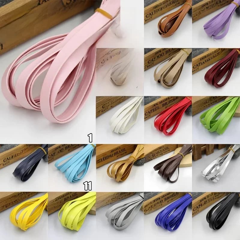 Ruban de liaison en Faux cuir PU, 3 mètres, 10mm, passepoil de couture, bricolage artisanal, Patchwork, rembourrage, Textile, coupe de ruban en PU