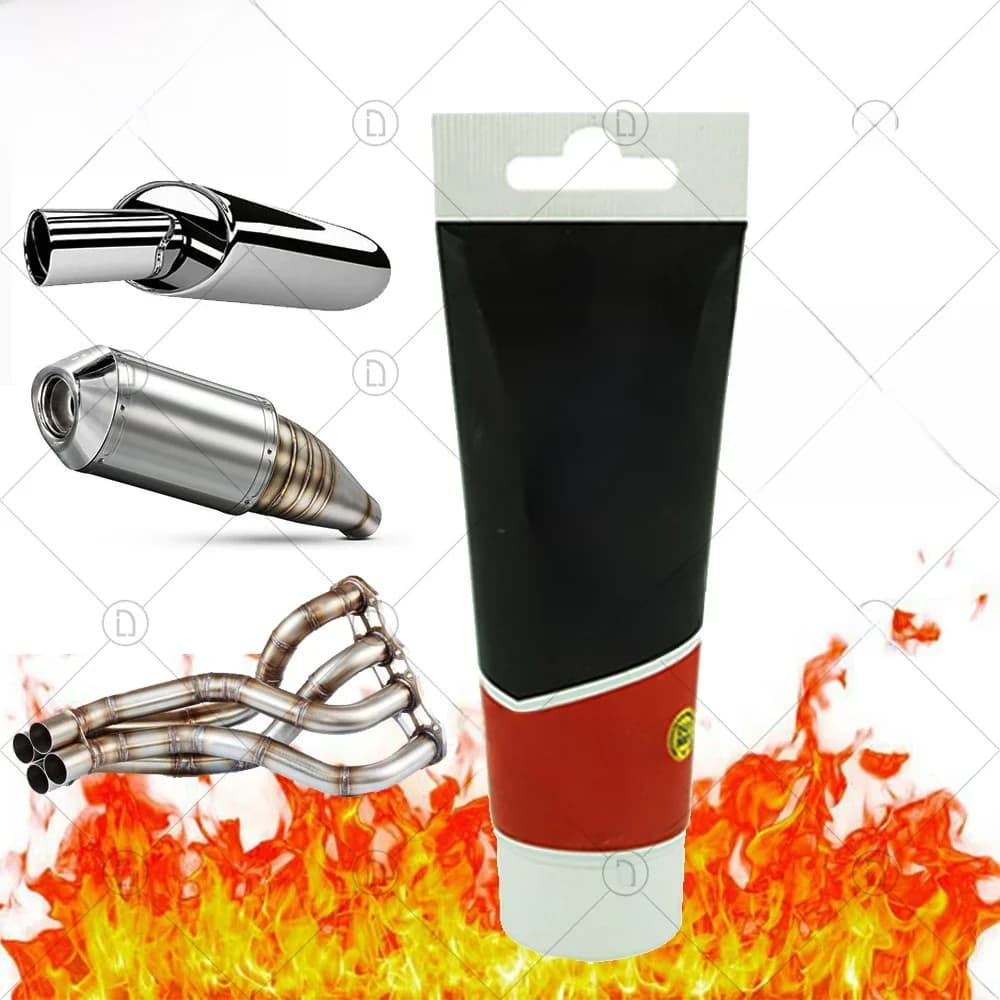 Scellant haute température pour tuyau d'échappement de voiture, silencieux, réparation de moto, outil de réparation automobile, pâte de colle pour métal automobile 150g